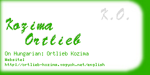 kozima ortlieb business card